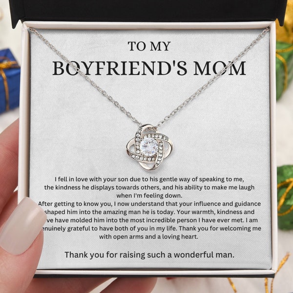 Gift For Boyfriends Mom, Mother's Day Gift For My Boyfriends Mom, Necklace With Message Card, Amazing Boyfriend, New Relationship Gift