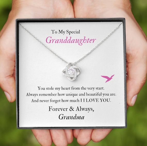 To My Granddaughter - Feel My Love - Delicate Heart Necklace – Our Special  Moments