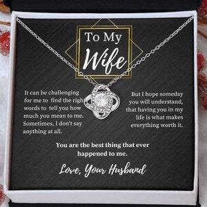 To My Wife Necklace, Anniversary Gift For Wife, Mothers Day Gift For Wife, Birthday Gift, Romantic Present For My Wife, Christmas Gift