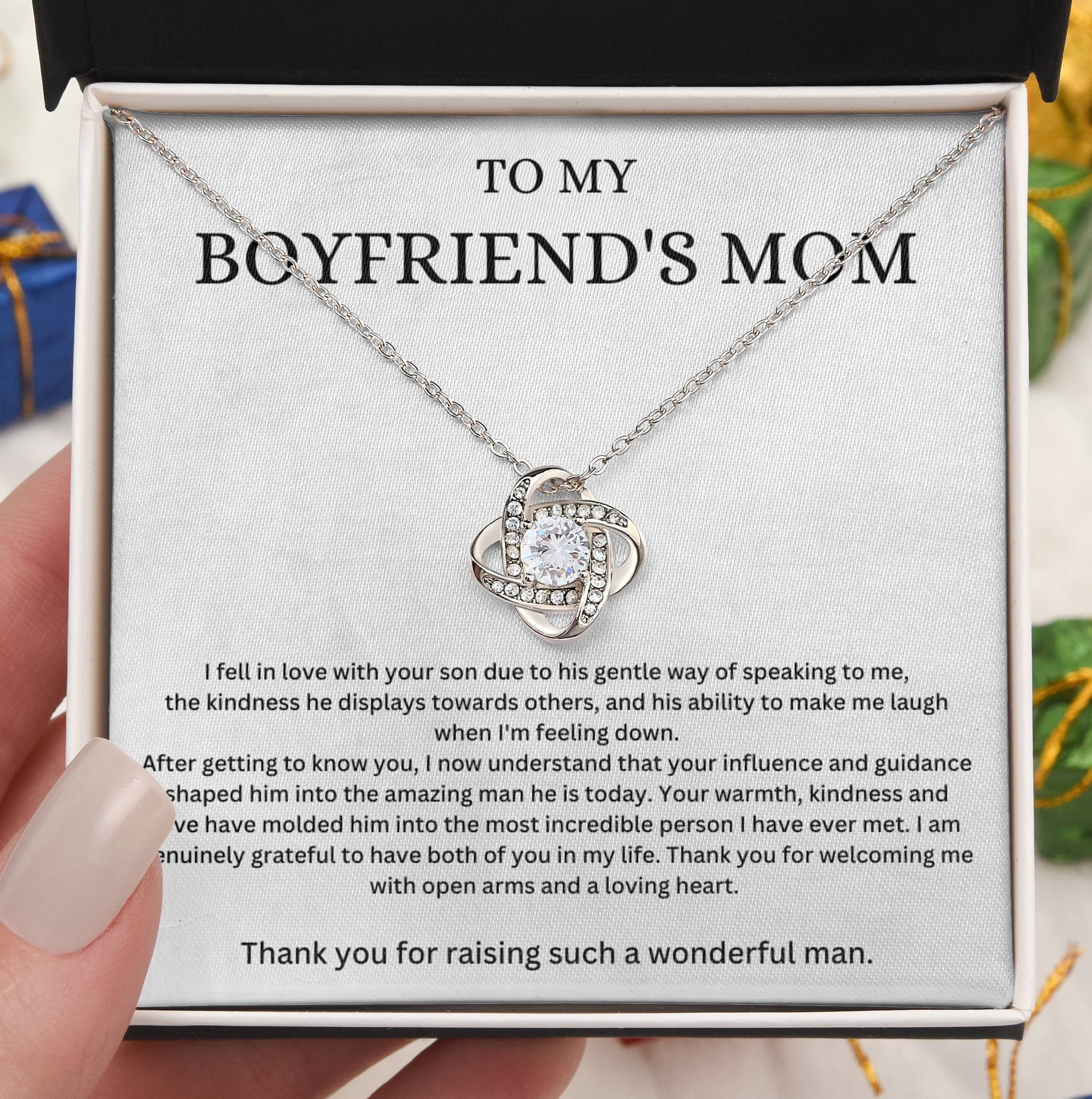 Buy Boyfriend Mom Necklace, Gift for Boyfriend Mother, Birthday Gift, Christmas Gift, Mothers Day Gift for Boyfriends Mom, 14kt Gold Fill Silver