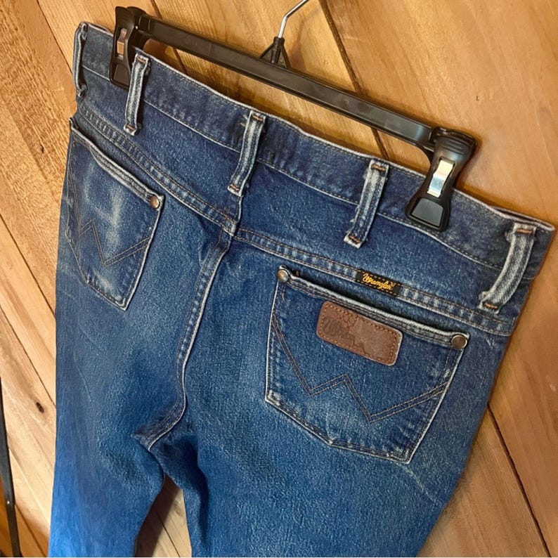 Vintage Wrangler 37MWZ Slim Fit Jeans, Size 35 image 6