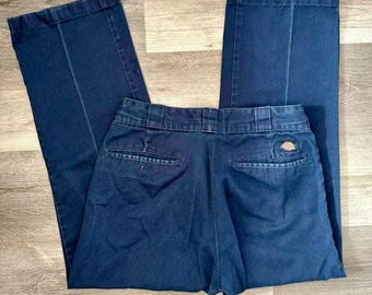 Vintage Dickies / 90s Work Pants / 1990s Dickies Made in USA Navy