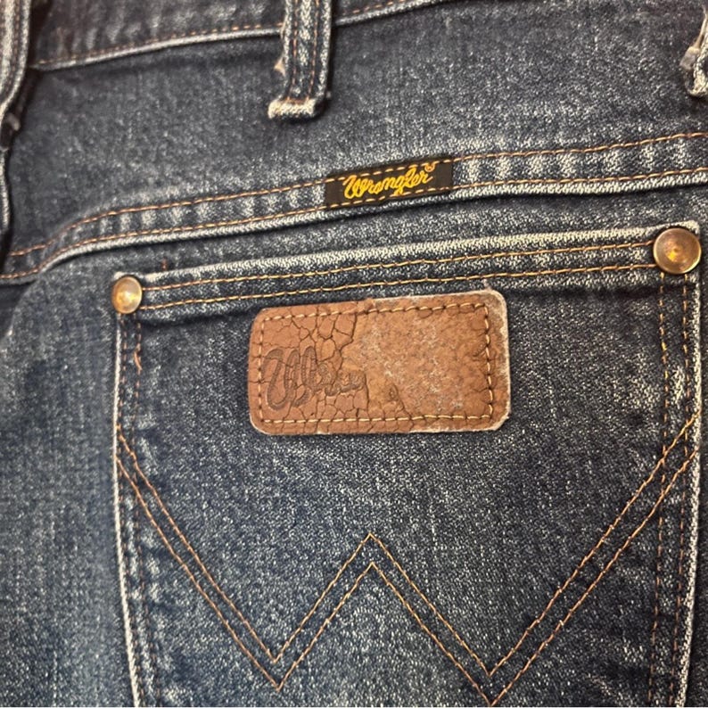 Vintage Wrangler 37MWZ Slim Fit Jeans, Size 35 image 5