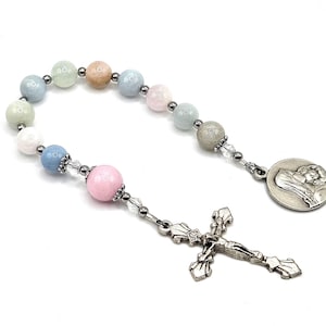 One Decade Rosary. Virgin Mary One Decade Rosary, Colorful Tenner Rosary, Walking Rosary, Mini Rosary, Single Decade Rosary, Small Rosary