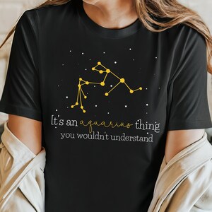 Aquarius Zodiac Constellation Shirt - Greek Mythology Astrology Gift - January Birthday Gift - February Birthday Gift
