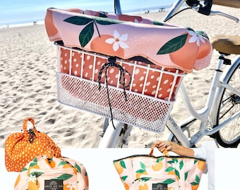 Bike Basket Liner, Beach Bag and Travel Tote all in ONE bag !!!! Waterproof Neoprene