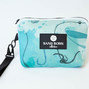 Cosmetic Bag Neoprene  Waterproof Sand proof IT FLOATS All Neoprene zipper pouch  Two Sizes available