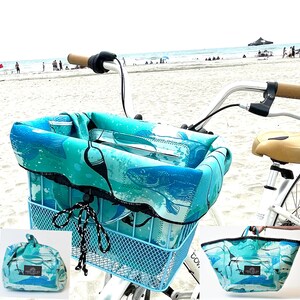 Bike Basket Liner Beach Bag Tote 3 in one bag  Neoprene Waterproof, Sand proof, it's an Epic Bag