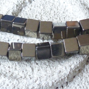 1 strand hematite, cube, not magnetic