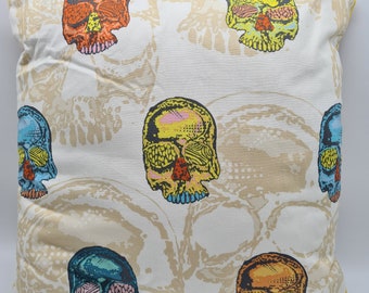 Cushion cover "Crazy skulls" for filling cushion 40 x 40 cm with skulls