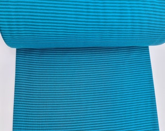 Cuff fabric striped cuffs Petrol Turquoise Striped tubular fabric