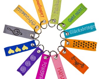 Felt wool felt keychain individually personalizable gift graduation souvenir