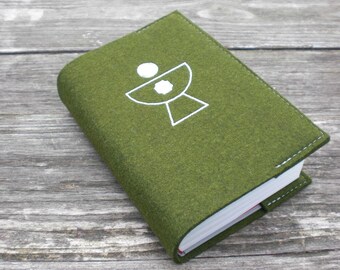 Wool felt hymnal cover "Tradescantia" hymn book cover prayer book