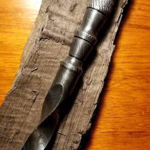 Athame/Wand, Forged Damascus