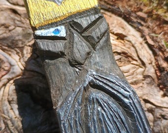 Odinn in 5000 Year Old Bog Yew Oak