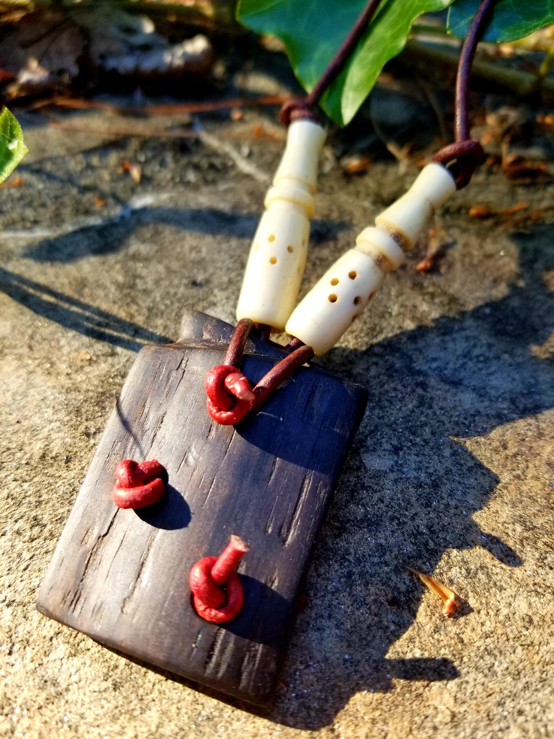 Bog Oak Knot Spell Pendant