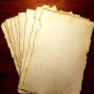 Handmade Parchment, Nine Sheets