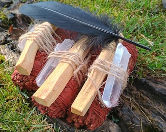 Dragonsblood Sage Smudge with Palo Santo and Quartz