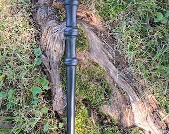 Bog Oak Wand with Crystal Core