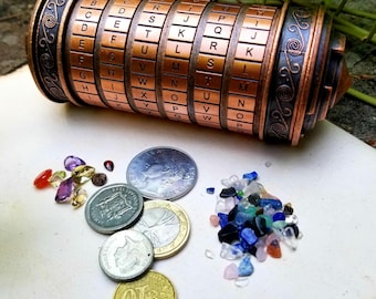 Cryptex Treasure Chest, Copper Finish