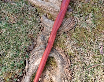 Wand of Lilith, Red Padauk with Snake Rib Core