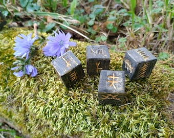 Ogham Dice, 5000 Year Bog Oak