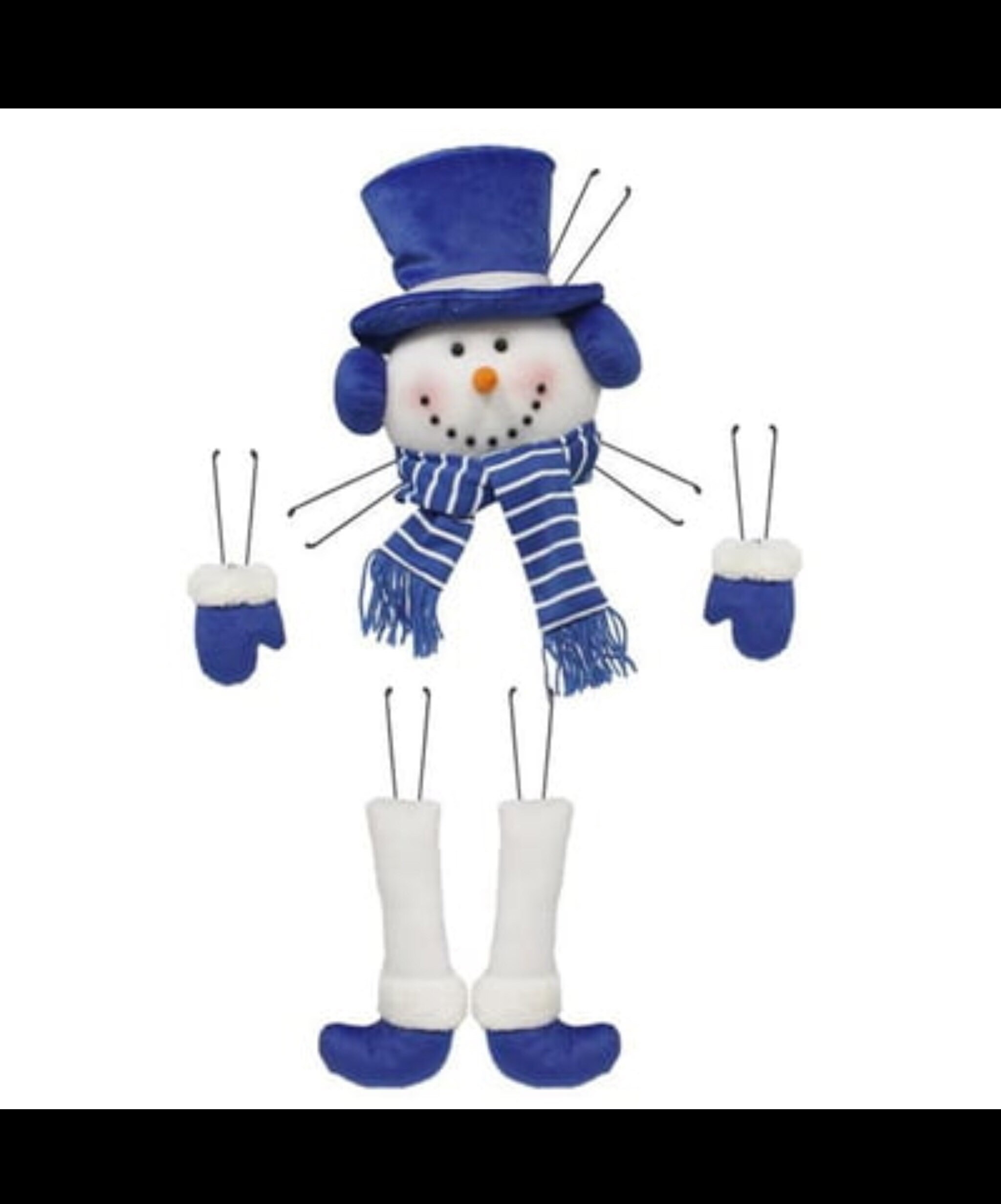 Snowman Wreath embellishment kit Blue White Etsy
