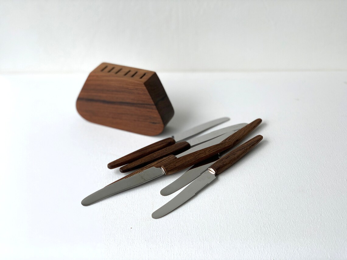 German Solingen Fruit Knife Set Rosewood & Stainless Steel Etsy
