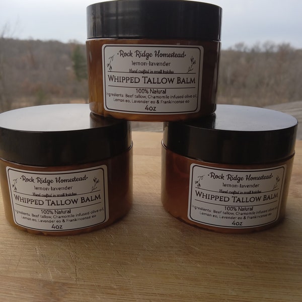 Whipped Tallow Balm • lemon-lavender