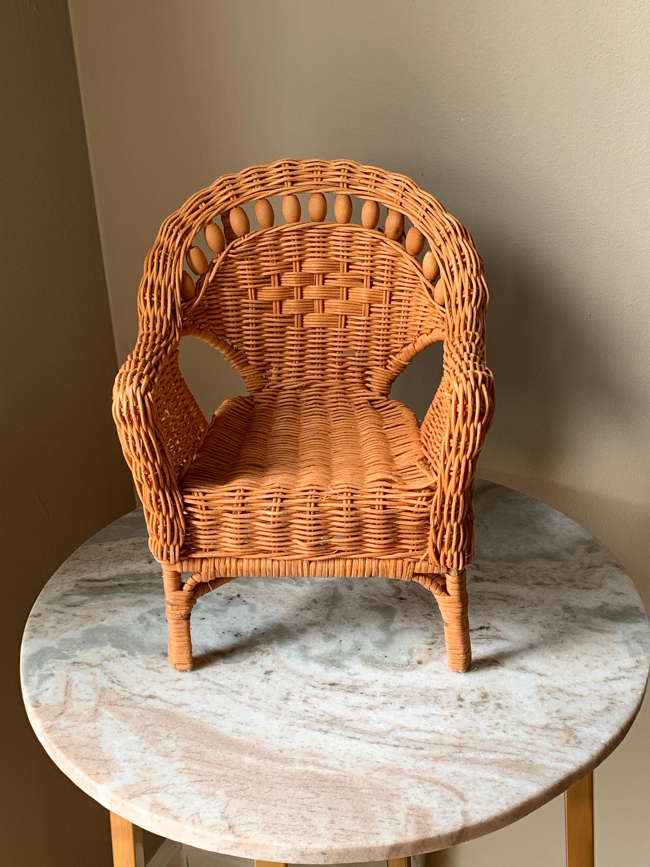 miniature wicker chair