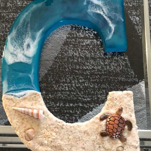 Beach Themed Letter for Wall Coastal Christmas Decor Resin Etsy