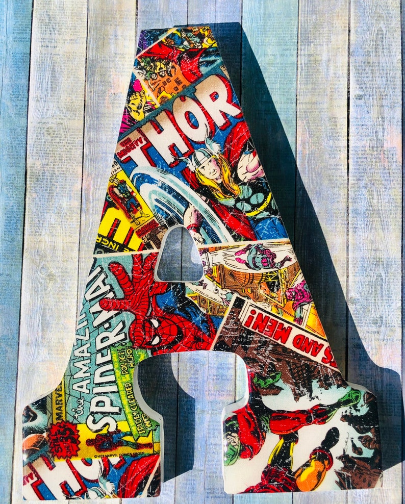 Marvel Letters Comic Form R Personalized Vintage Marvel Comic Book Letters | Kids Wall Decor - Etsy