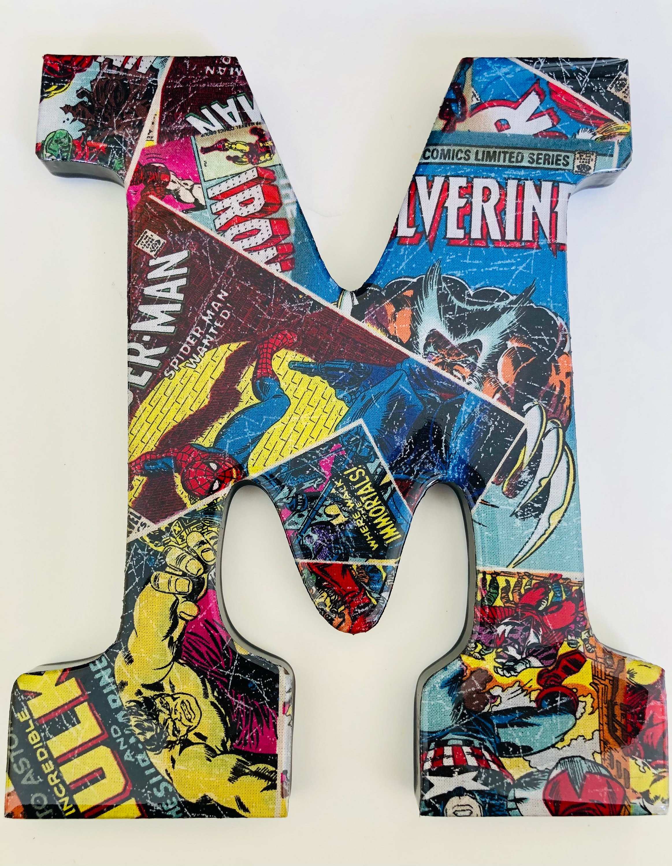 Superhero wall letters Avengers Wall Decor Comic Book Etsy