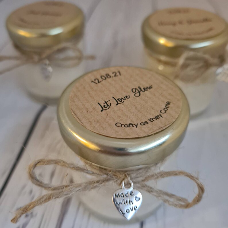 Mini Candle Wedding Favours Soy Wax Vegan Friendly Etsy UK