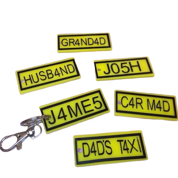 Number Plate Keyring Etsy UK
