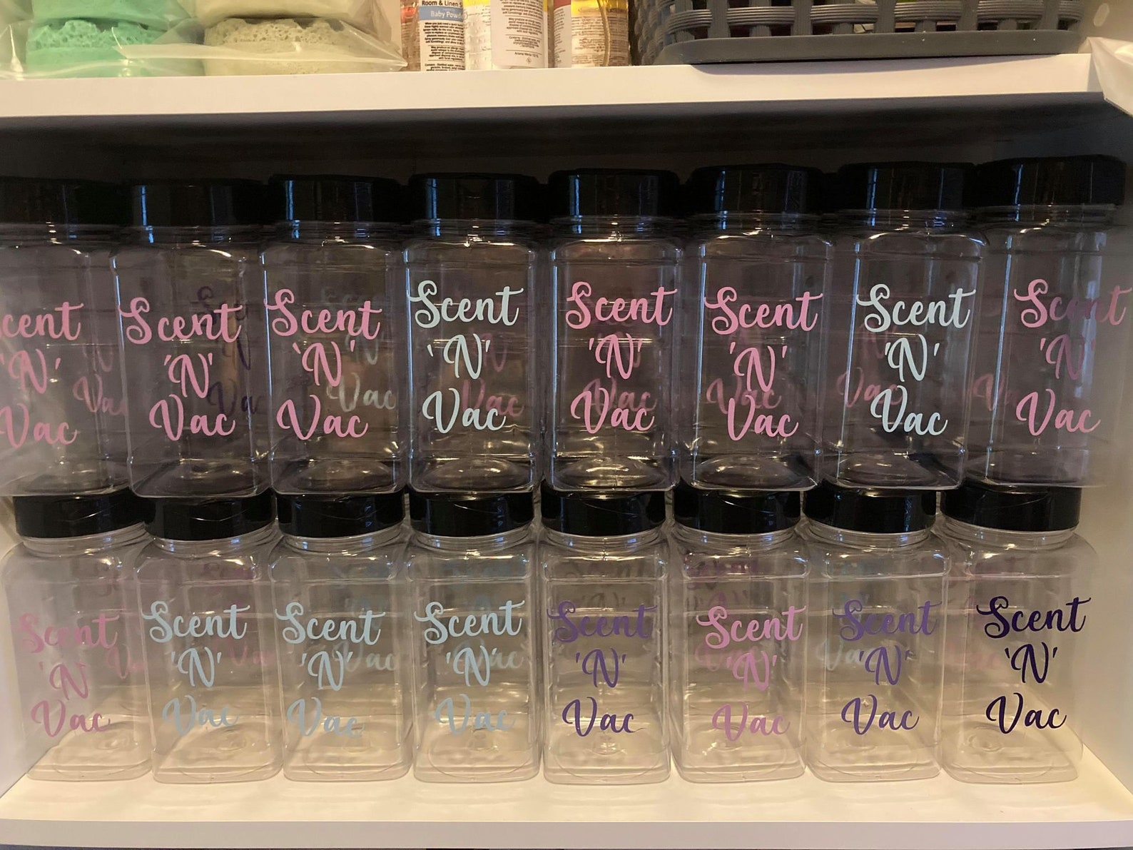 Vinyls labels wax melts tags for Scent and vac jars Carpet Etsy