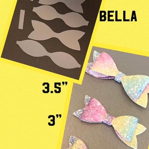 Bella bow templates 3.5'' 3'' and 2.5 '' 3 make your own DIY