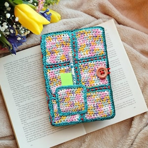 Patchwork Bucheinband Häkelanleitung (PDF-Muster)