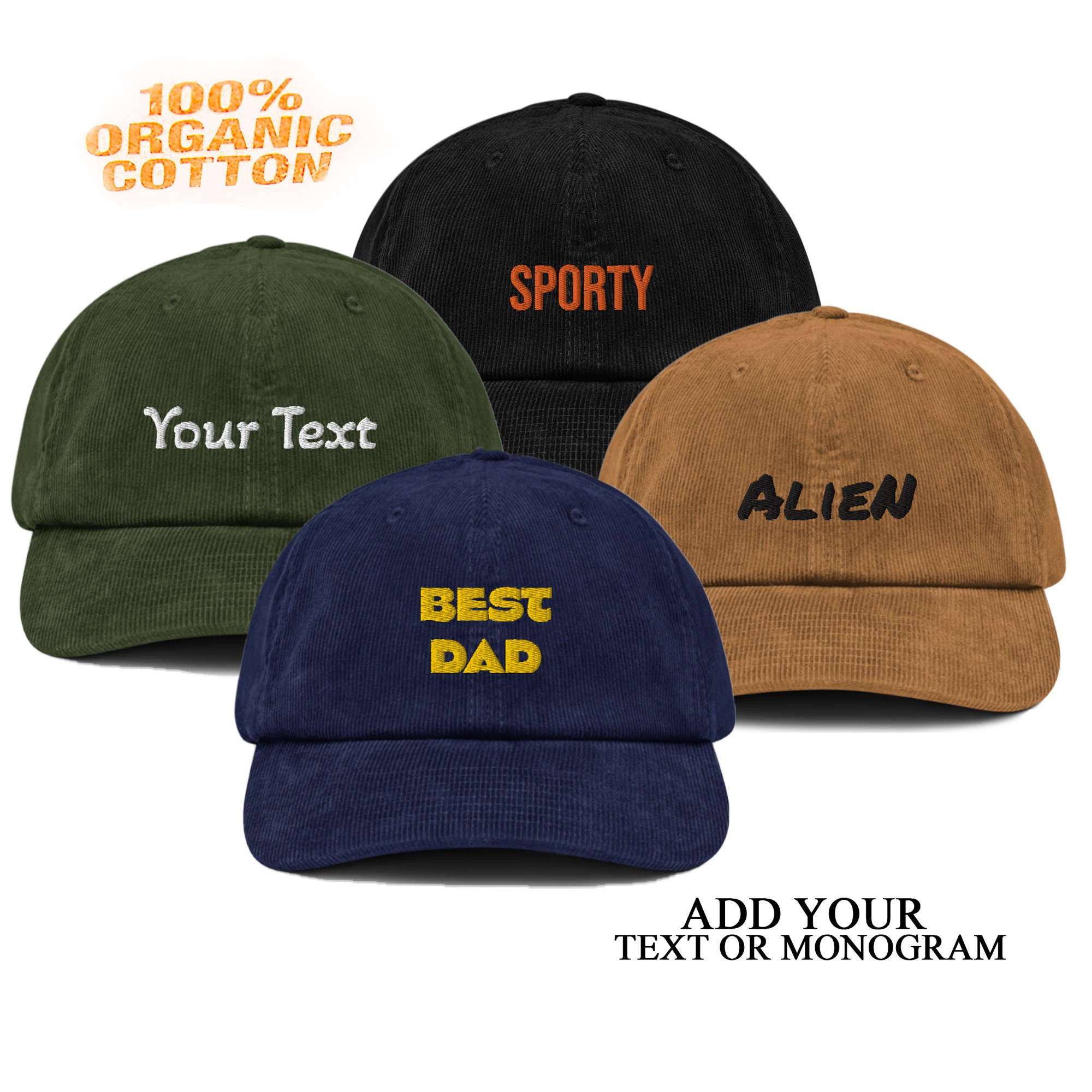 Vintage Corduroy Baseball Cap Custom 