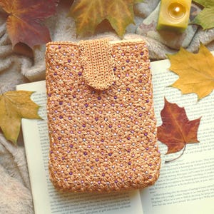 Floral Crochet Book Sleeve Pattern: Jasmine Stitch PDF (Digital Download)