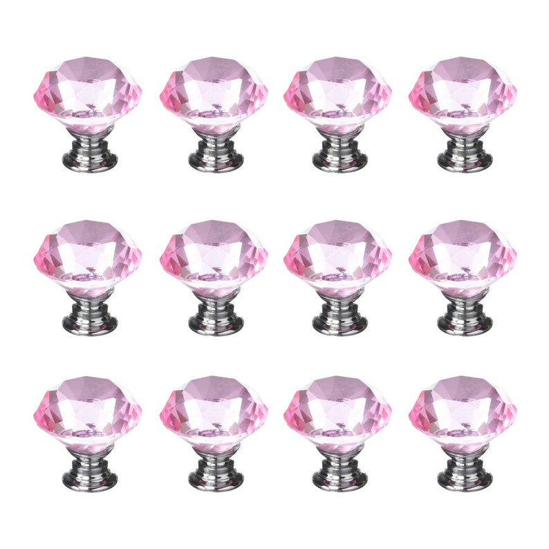 6//12X Door Handles Cabinet Knob Cupboard Drawer Kitchen Zinc Alloy Knobs UK Ship