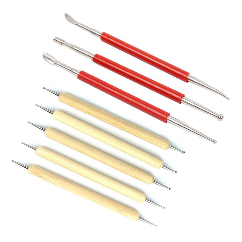 Leather Craft Tool Modeling Point Stylus Modelling Carving Tool Spoon Balls Embossing Carving Blade Press Tool