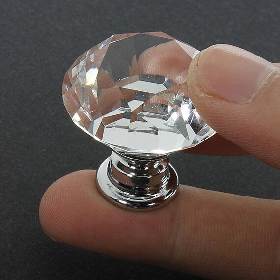10 Pieces Glass Knobs Handles Crystal Dresser Drawer Knobs Etsy