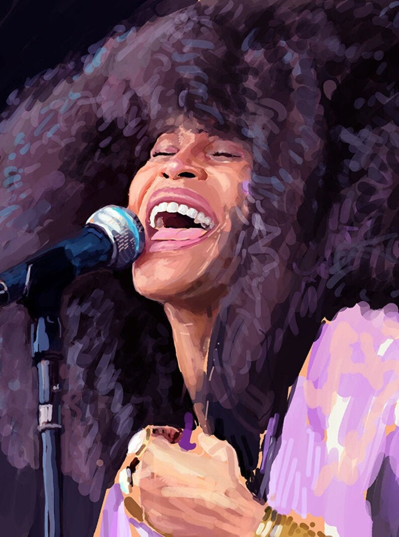 Erykah Badu Print. Original Digital Painting. Wall Decor. Famous ...