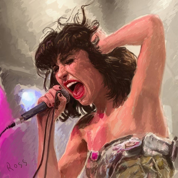 Kimbra Digital Painting Print. Wall Decor. Portrait. Music Art. Classic R&B, jazz and rocksinger. Concert. Digital Drawing.Poster. Pop Art.