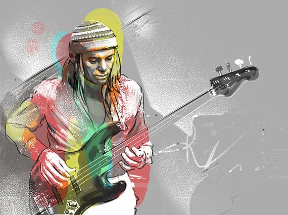 Jaco Pastorius Digital Wall Decor. Portrait. | Etsy