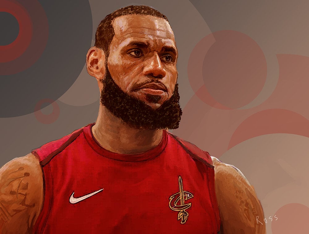 Lebron Raymone James Print. Digital Painting Basketball Player Print. Sport Poster. Sport Art Popart Wall Decor. Abstract Sportsman Portrait Etsy
