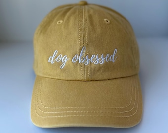 Dog Obsessed Adjustable Cap | Dog Mom Cap | Dog Dad Cap | Baseball Cap | Dog Lover Cap