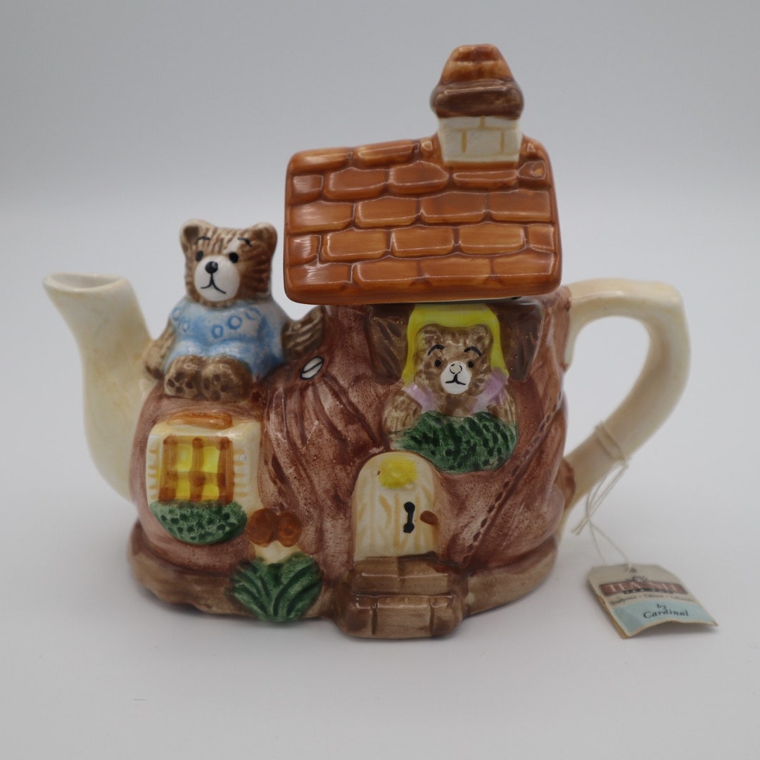 Vintage Tea Nee Teapot by Cardinal Hand Painted Bears in a Etsy