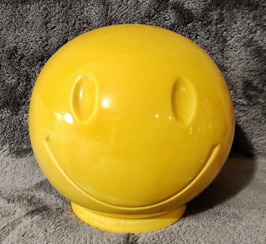 Vintage Mccoy Pottery Smiley Face Bank Be Happy USA 7 Etsy